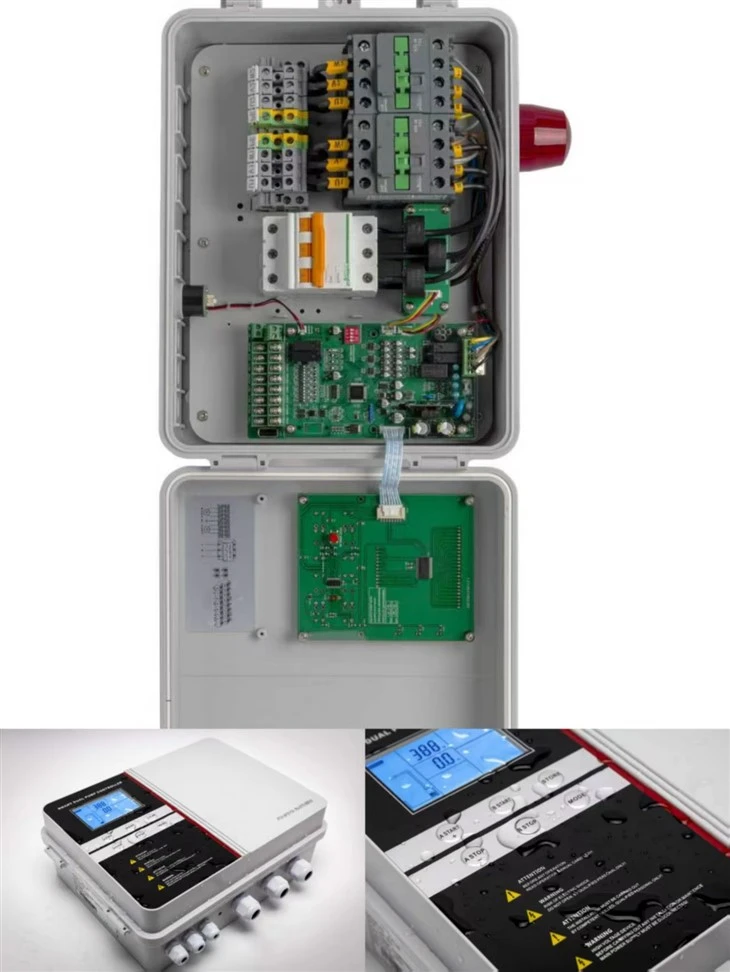 Trójfazowy panel sterowania z podwójną pompą o mocy 0,75–4 kW